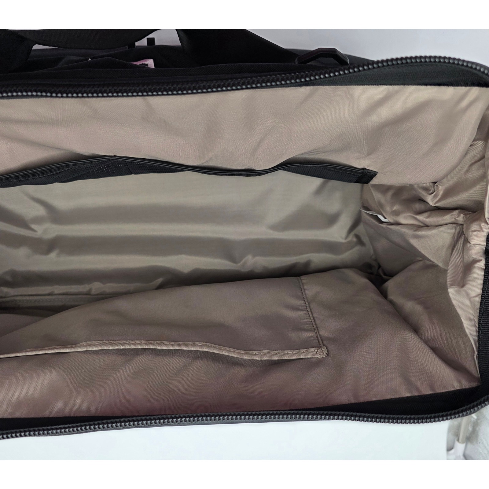 Halfday The Double Decker Weekender Bag Black Travel Duffel Shoe Compartment Nwt — image 8 of 8